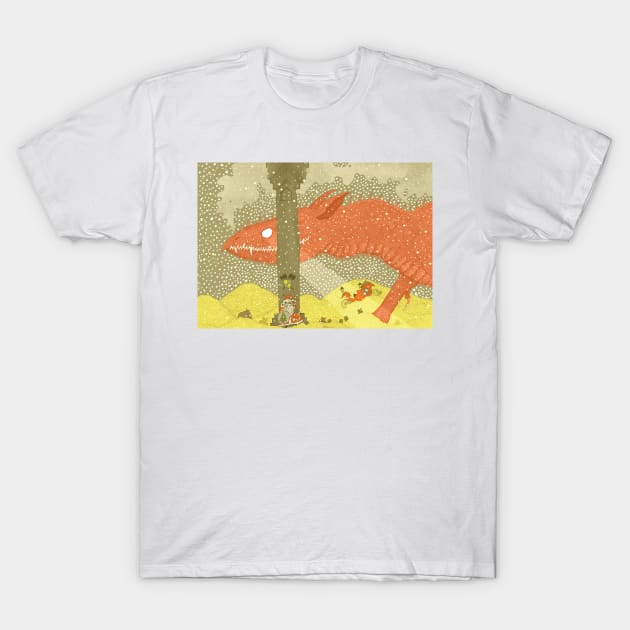 Winter Dragon Cave T-Shirt by djrbennett